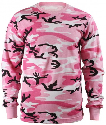 Футболка с длинным рукавом розовый камуфляж Rothco Long Sleeve T-Shirt Pink Camo 8497, фото