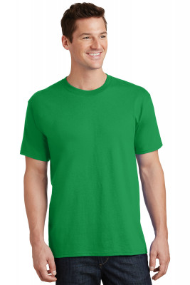 Светло-зеленая мужская американская хлопковая футболка Port & Company Core Cotton Tee PC54 Clover Green, фото