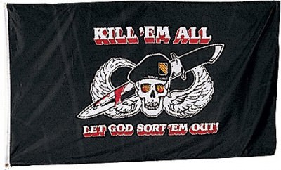 Флаг Специальных Сил Армии США Rothco Special Forces Kill 'Em All Flag (90 x 150 см) 1481, фото