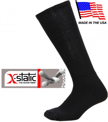 Anti-Microbial Compression Combat Boot Socks Black - 3564, фото
