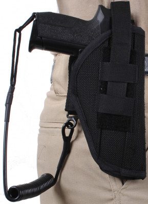 Шнур страховочный пистолетный Rothco Tactical Pistol Lanyard Black 20588, фото