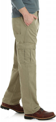 Классические брюки карго Wrangler Men's Authentics Classic Cargo Twill Pant British Khaki, фото