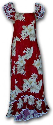 Гавайское платье му-му Pacific Legend Long Muumuu Dress - 334-3162 Red, фото