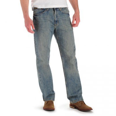 Мужские джинсы Ли (Lee) просторного кроя с прямой штаниной Lee Premium Select Relaxed Straight Leg Jean Faded Light, фото