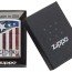Зажигалка c американском флагом Zippo American Flag Lighters High Polish Chrome Fusion - Зажигалка Zippo American Flag Lighters High Polish Chrome Fusion