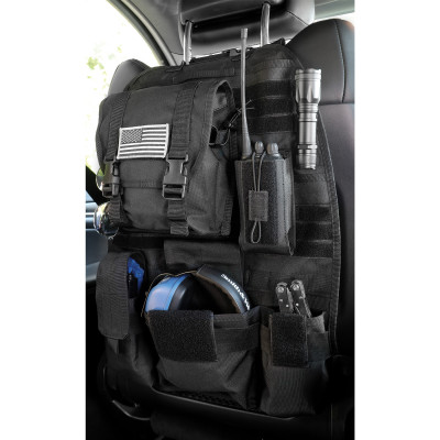 Тактическая черная разгрузочная MOLLE панель на сиденье автомобиля Rothco Tactical Car Seat Panel Black 3902, фото