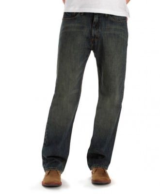 Мужские джинсы Ли (Lee) просторного кроя с прямой штаниной Lee Premium Select Relaxed Straight Leg Jean - Round Midnight, фото