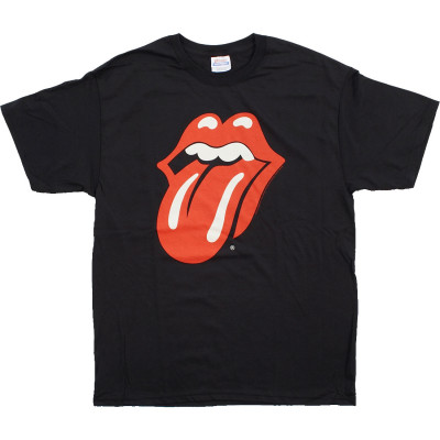 Лицензионная футболка Rolling Stones Classic Tongue Black T-Shirt, фото