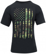 Rothco Camo US Flag Athletic Fit T-Shirt Black 10740
