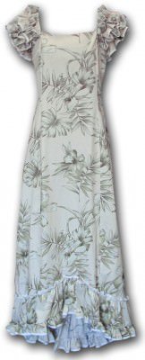 Гавайское платье му-му Pacific Legend Long Muumuu Dress - 334-3557 Cream, фото