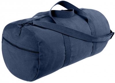 Сумка спортивная круглая темно-синяя Rothco Canvas Shoulder Duffle Bag Navy Blue 2224 (61 см), фото