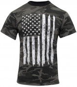 Rothco Camo US Flag T-Shirt Black Camo 10546