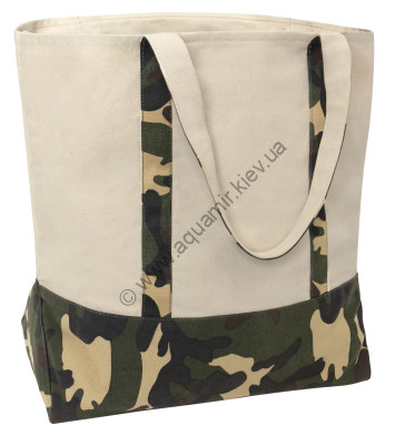 Сумка хозяйственная большая хлопковая камуфляжно-белая Rothco Canvas Large Tote Bag Camo-Natural 2426, фото