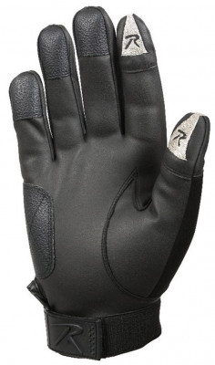 Черные неопреновые перчатки с накладками для работы с сенсорными экранами Rothco Touch Screen Neoprene Duty Gloves 3409, фото