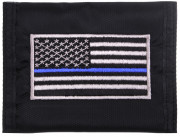 Rothco Thin Blue Line Flag Nylon Commando Wallet 10649