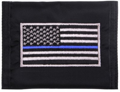 Rothco Thin Blue Line Flag Nylon Commando Wallet 10649, фото