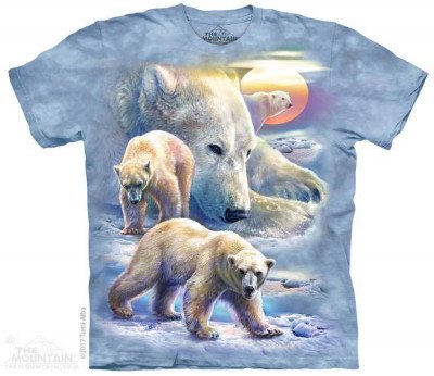 Футболка с медведями The Mountain T-Shirt Sunrise Polar Bear Collage 105895, фото