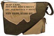 Rothco Vintage Canvas 2-Tone Imprinted Map Bag Olive Drab / Tan 9248