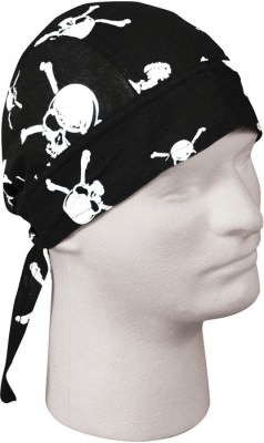 Бандана с завязками Rothco Skull & Crossbones Headwrap 5134, фото
