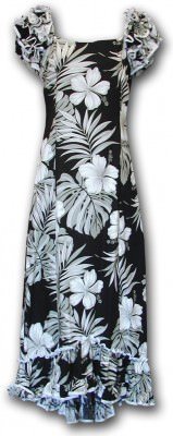 Гавайское платье му-му Pacific Legend Long Muumuu Dress - 334-3589 Black, фото