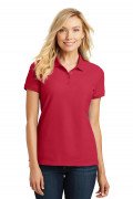 Port Authority Ladies Core Classic Pique Polo Rich Red