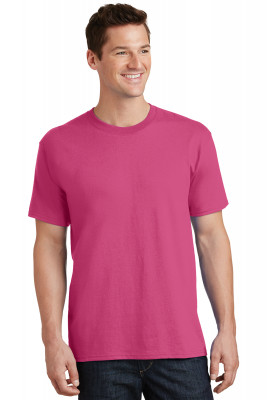 Мужская американская хлопковая футболка в цвете сангия Port & Company Core Cotton Tee PC54 Sangria, фото
