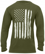 Rothco US Flag Long Sleeve T-Shirt Olive Drab 10331