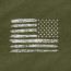 Оливковая футболка с длинным рукавом и флагом США Rothco US Flag Long Sleeve T-Shirt Olive Drab 10331 - состаренный белый американский флаг на передней стороне и на правом рукаве футболки