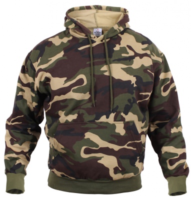 Толстовка лесной камуфляж Rothco Camo Pullover Hooded Sweatshirt Woodland Camouflage 6590, фото