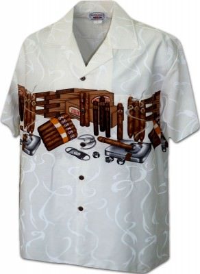 Гавайская рубашка Pacific Legend Men's Border Hawaiian Shirts - 440-3866 White, фото
