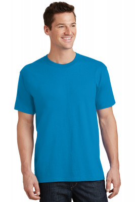 Мужская американская хлопковая футболка в цвете сапфир Port & Company Core Cotton Tee PC54 Sapphire, фото