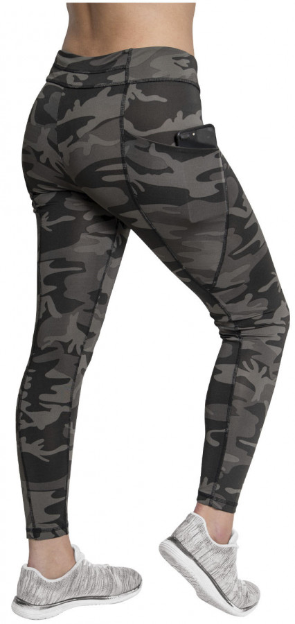 Rothco Workout Camo Leggings With Pockets Black Camo 4890