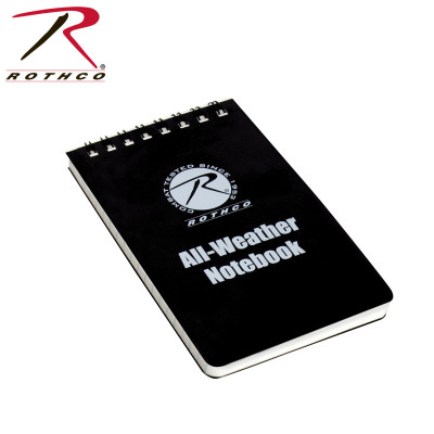 Блокнот черный водостойкий Rothco All Weather Waterproof Notebook Olive Drab 8 x 13 см 47000, фото