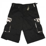 Шорты Rothco Ultra Force Rigid Black w/City Camo Accents Cargo Shorts 