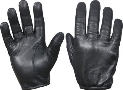 Черные кожаные полицейские перчатки с кевларовым подкладом Rothco Police Cut Resistant Lined Gloves 3452, фото