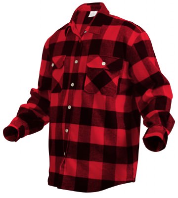 Фланелевая рубашка буффало красная Rothco Buffalo Plaid Flannel Shirt Red / Black 4739, фото