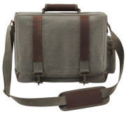 Rothco Vintage Canvas Pathfinder Bag With Leather Accents Olive Drab 9691
