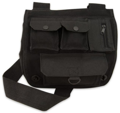 Винтажная черная сумка для инструментов Rothco Venturer Survivor Shoulder Bag Black 2396, фото