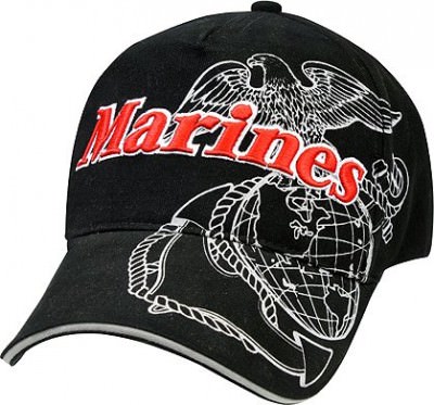 Бейсболка Rothco Deluxe Baseball Cap - Black (Marines G&A Logo) - 9794, фото