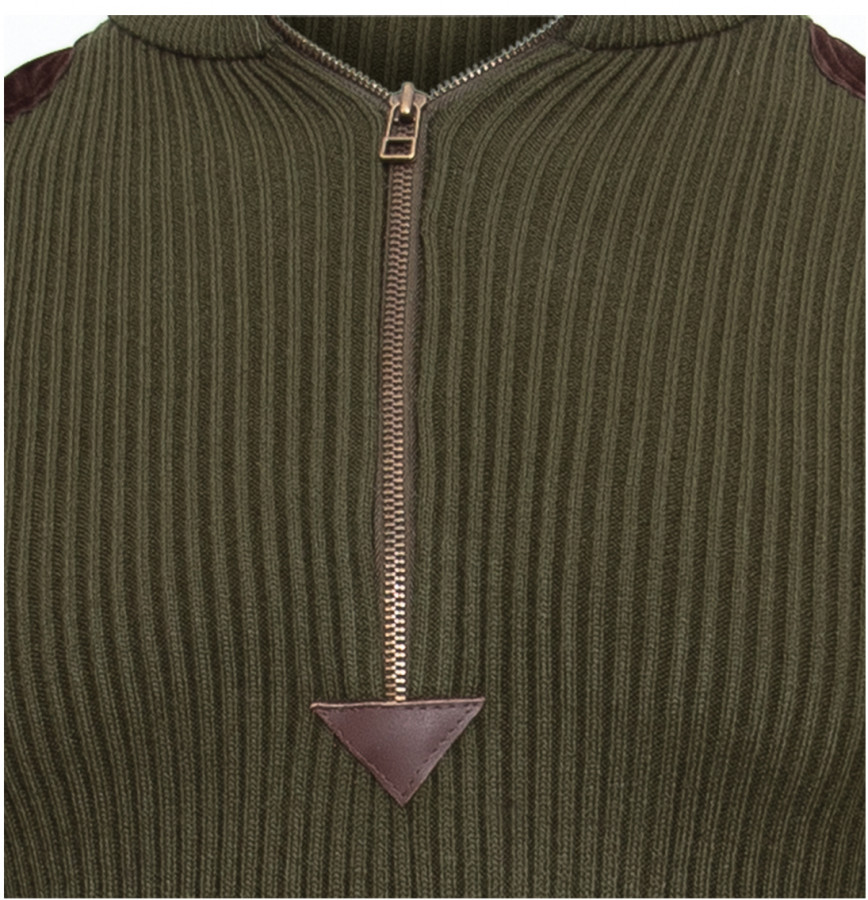 Rothco Quarter Zip Acrylic Commando Sweater Olive Drab 3370