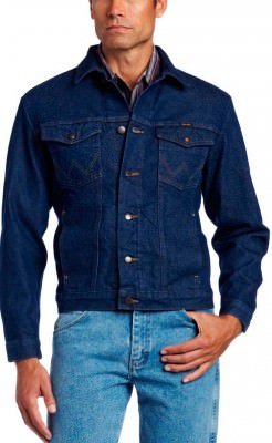 Джинсовая мужская куртка Wrangler Western Style Unlined Denim Jackett Denim, фото