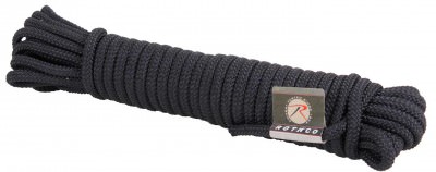 Военная полипропиленовая веревка (трос) диаметром 9.5 мм в цветах: черный, оливковый​, лесной камуфляж, фото