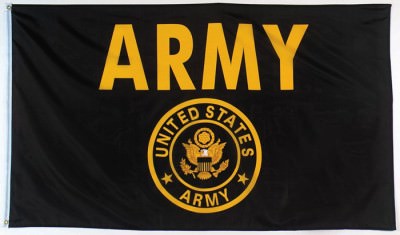 Флаг Армии США Rothco Black and Gold Army Flag (90 x 150 см) 1498, фото