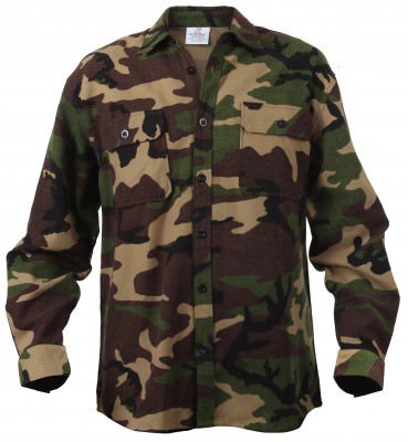 Рубашка фланелевая лесной камуфляж Rothco Extra Heavyweight Camo Flannel Shirts 4659, фото