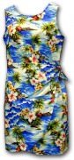 Pacific Legend Hawaiian Sarong Dress - 313-3238 Blue