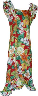 Гавайское платье му-му Pacific Legend Long Muumuu Dress - 334-3799 Red, фото
