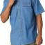 Рубашка красная с коротким рукавом Wrangler Authentics Men's Short Sleeve Classic Woven Shirt Mid Wash - Wrangler Authentics Men's Short Sleeve Classic Woven Shirt Mid Wash