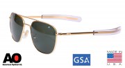 American Optical Original Pilots Sunglasses 55mm Green / Gold Frame 10724