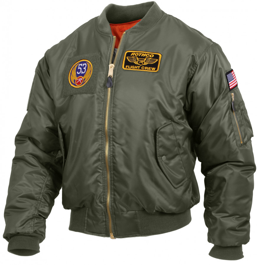 Green flight jacket sale