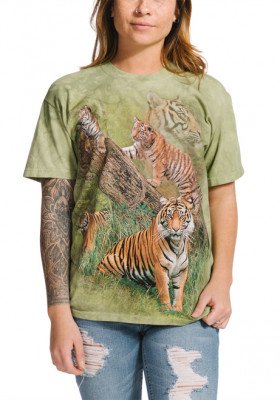 Футболка с тиграми The Mountain T-Shirt Wild Tiger Collage 105888, фото